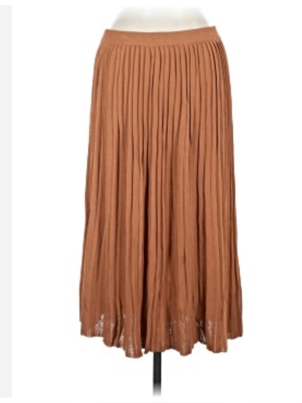 Tahari Pleated Maxi Skirt - Rust